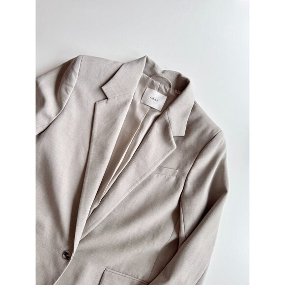 2pc Aritzia WILFRED Generation Effortless Grey Suiting Blazer Pants, Size M/6 - Picture 3 of 16